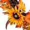 Glitzhome&#xAE; 24&#x22; Yellow &#x26; Orange Sunflower Wreath